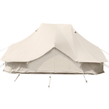 Vevor 6M Bell Tent 19.7' x 13.1' x 9.8' Yurt Beige Canvas Cotton For 8-12 People Portable 4 Season Teepee - Backyard Provider