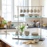 Park Hill Collection Park Hill Pantry & Cafe Black Marble and Iron Bistro Rack -  EAW20187
