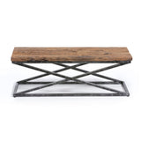 Park Hill Collection Lodge Railway Wood and Iron Coffee Table -  EFT06056