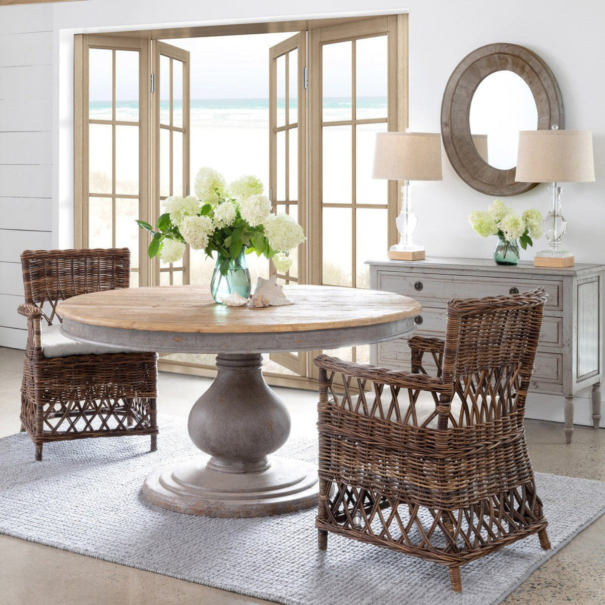 Park Hill Collection Coastal Cottage Vintage Foyer Table -  EFT81939