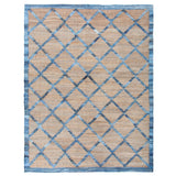 Park Hill Collection Coastal Cottage Hemp and Recycled Denim Windowpane Pattern Rug, 7'9" x 9'9" -  EHF06180
