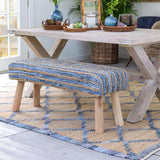 Park Hill Collection Coastal Cottage Hemp and Recycled Denim Windowpane Pattern Rug, 7'9" x 9'9" -  EHF06180
