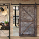 Park Hill Collection Urban Living Sliding Barn Door with Rail Hardware -  EHR80863