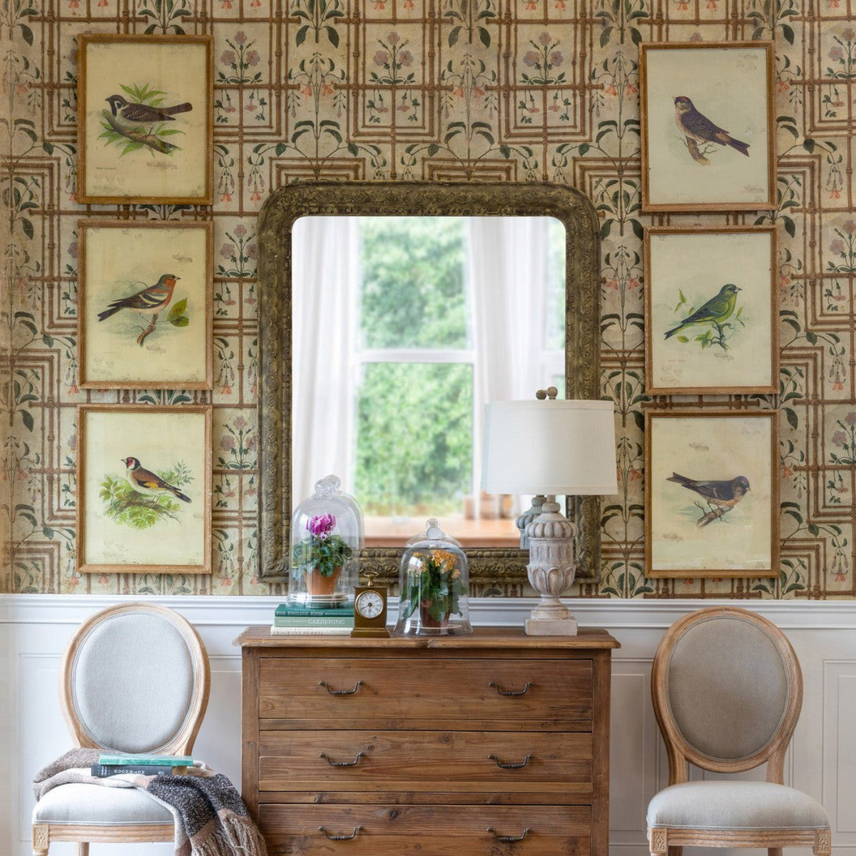 Park Hill Collection Southern Classic Vintage Bird Framed Prints, Set of 6  - EWA80978