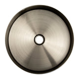 Eden Bath 15" Round Stainless Steel Bathroom Vessel Sink with Drain in Black - EB_SS001BK