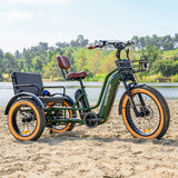 Addmotor 1000W 48V Grandtan Turbo Trike Mid Drive Fat Tire Electric Bike - EB-ADD-GTT-NBL