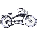 Tracer 800W Twenty5 Chopper Stretch Cruiser Electric Bike - MB-EB-T5-800-DS-BLK