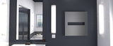 Heated Towel Rack Model E2830 Full Panel with gap in the middle, Width 28 3/8″ - E2830B