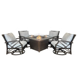 Ethan 5-Piece Outdoor Fire Pit Table Set for Patio