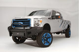 Fab Fours Ford F450/F550 Superduty 2011-2016 Black Steel Elite Front Bumper Pre-Runner Guard with Tow Hooks -  FS11-Q2562-1