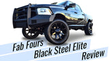 Fab Fours Ford F450/F550 Superduty 2011-2016 Black Steel Elite Front Bumper Pre-Runner Guard with Tow Hooks -  FS11-Q2562-1