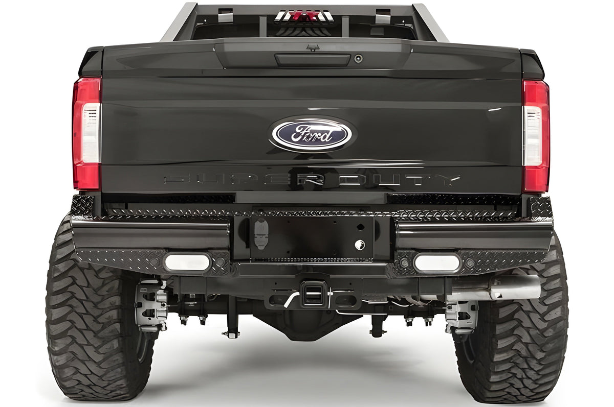 Fab Fours Ford F250/F350 Superduty 2017-2022 Black Steel Rear Bumper - FS17-T4150-1