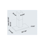Falmec Mercurio 600 Cfm Wall Mount Range Hood in Stainless Steel - Fpmex30w6ss-R