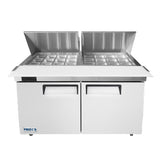 Frigos FGA-SPT-24P-60-MT 60" Two Door Mega Top Refrigerator Sandwich Prep Table (24) 1/6 size pans - FGA-SPT-24P-60-MT