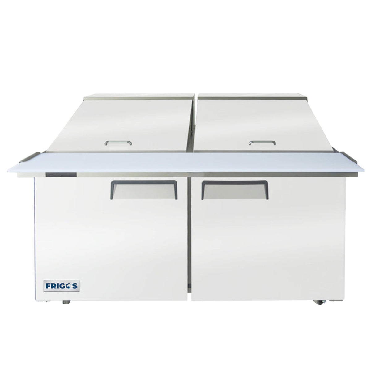 Frigos FGA-SPT-24P-60-MT 60" Two Door Mega Top Refrigerator Sandwich Prep Table (24) 1/6 size pans - FGA-SPT-24P-60-MT