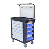 Kaka GJC-206-2E 6-Drawer Tool Cart, 77 Capacity, Ball-Bearing Lockable Wheels - 162209