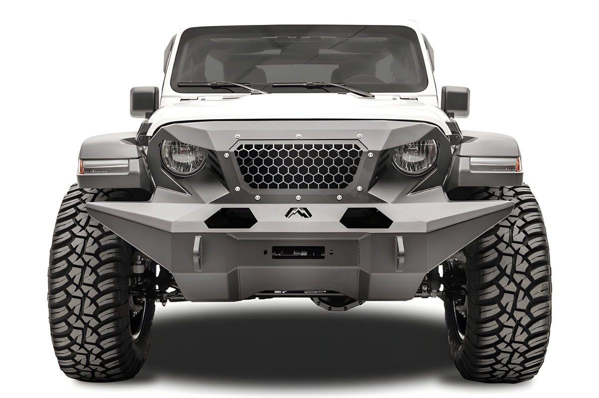 Fab Fours Jeep Wrangler JL 2018-2025 Grumper Full Width Front Bumper - GR4610-1