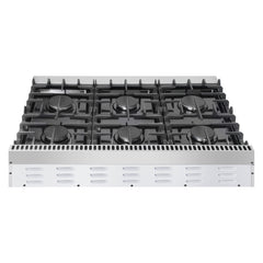 Cosmo 36" Gas Cooktop, 6 Italian Burners, Stainless Steel – COS-GRT366
