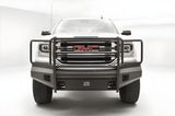 Fab Fours GMC Sierra 1500 2016-2018 Black Steel Elite Front Bumper with Full Guard - GS16-R3960-1
