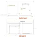 Haven 66-Inch Outdoor Kitchen Island with 2 Drawer Cabinet, Gas Grill & Double Access Door - HCOY96DRAW-AB-LP