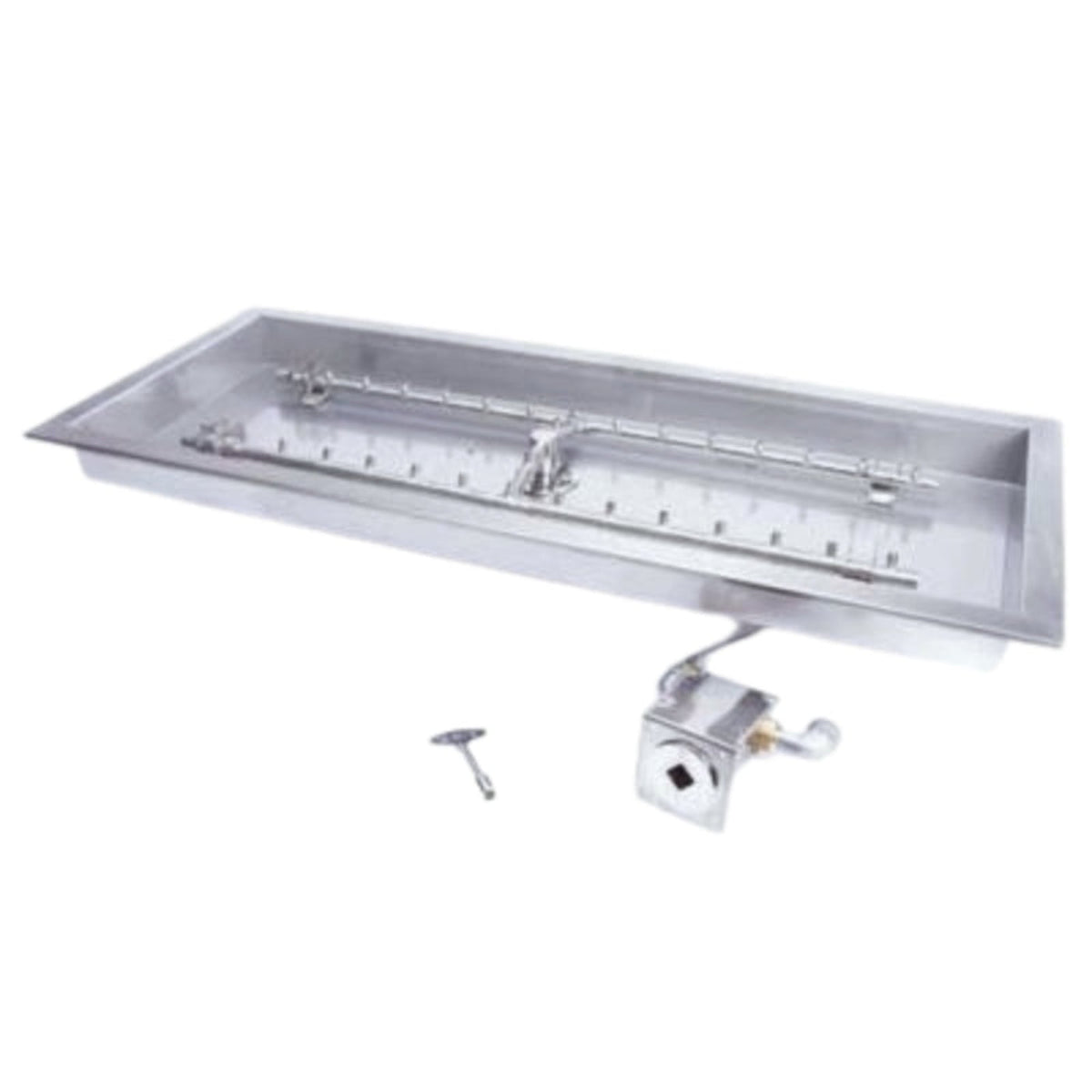 HPC Fire  H-Burner Rectangular Fire Pit Burner Insert - TOR-MLFPK24X12-H-FLEX-NG