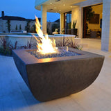 HPC Phoenix Trough Gas Fire Bowl, Hammered Copper – PHOEN47X25/TRGH-MLFPK-LP