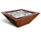 HPC Fire Sedona Hammered Copper Square Gas Fire Bowl - SEDO40-MLFPK-LP