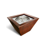 HPC Fire Sierra Smooth Copper Square Gas Fire Bowl - SIER36-MLFPK-LP
