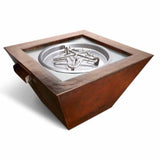 HPC Fire Sierra Smooth Copper Square Gas Fire and Water Bowl - SIER36W-MLFPK-LP