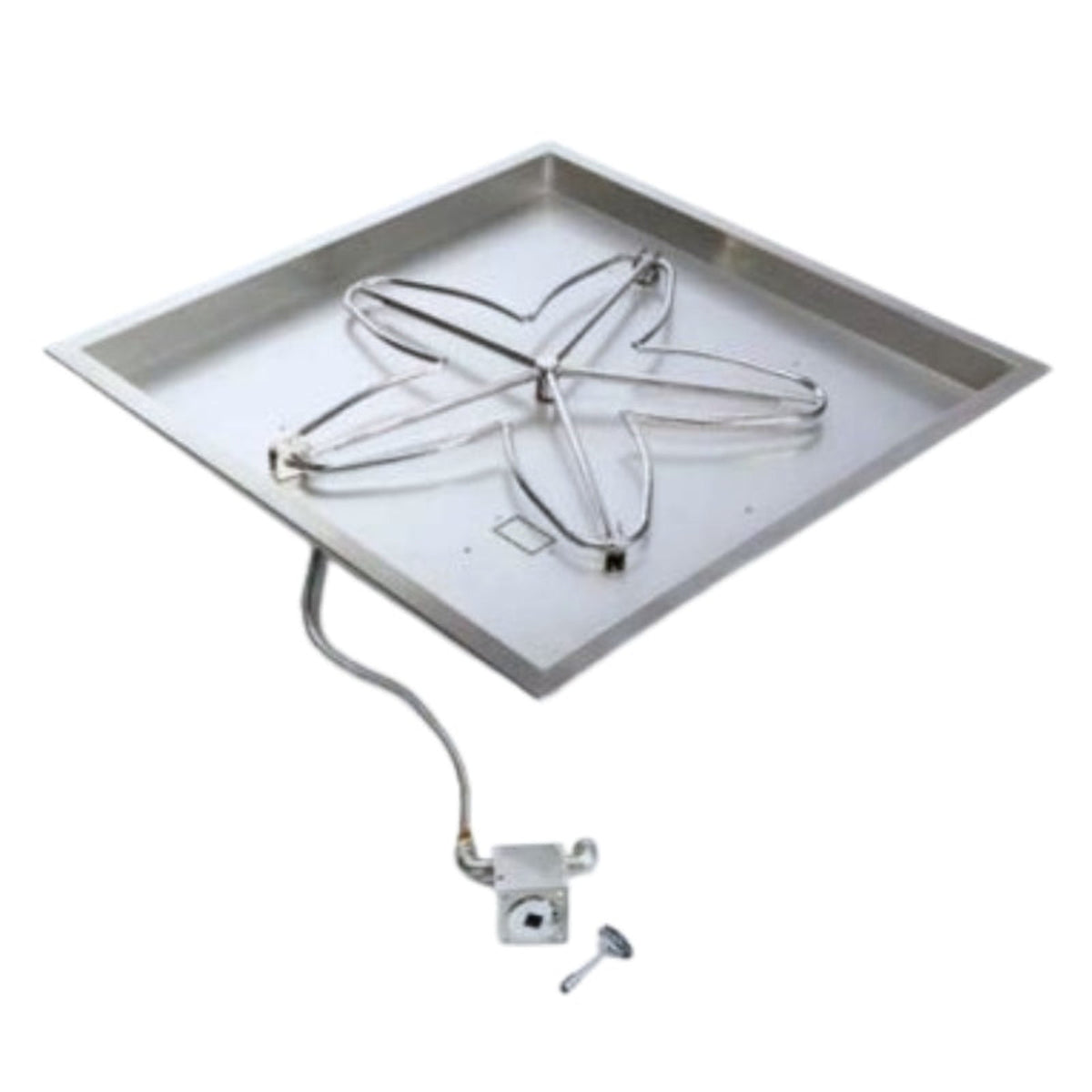 HPC Fire Square Bowl Fire Pit Burner Insert - MLFPK18SQBL-FLEX-NG