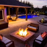 HPC Fire Square Flat Fire Pit Burner Insert - MLFPK18SQ-FLEX-NG