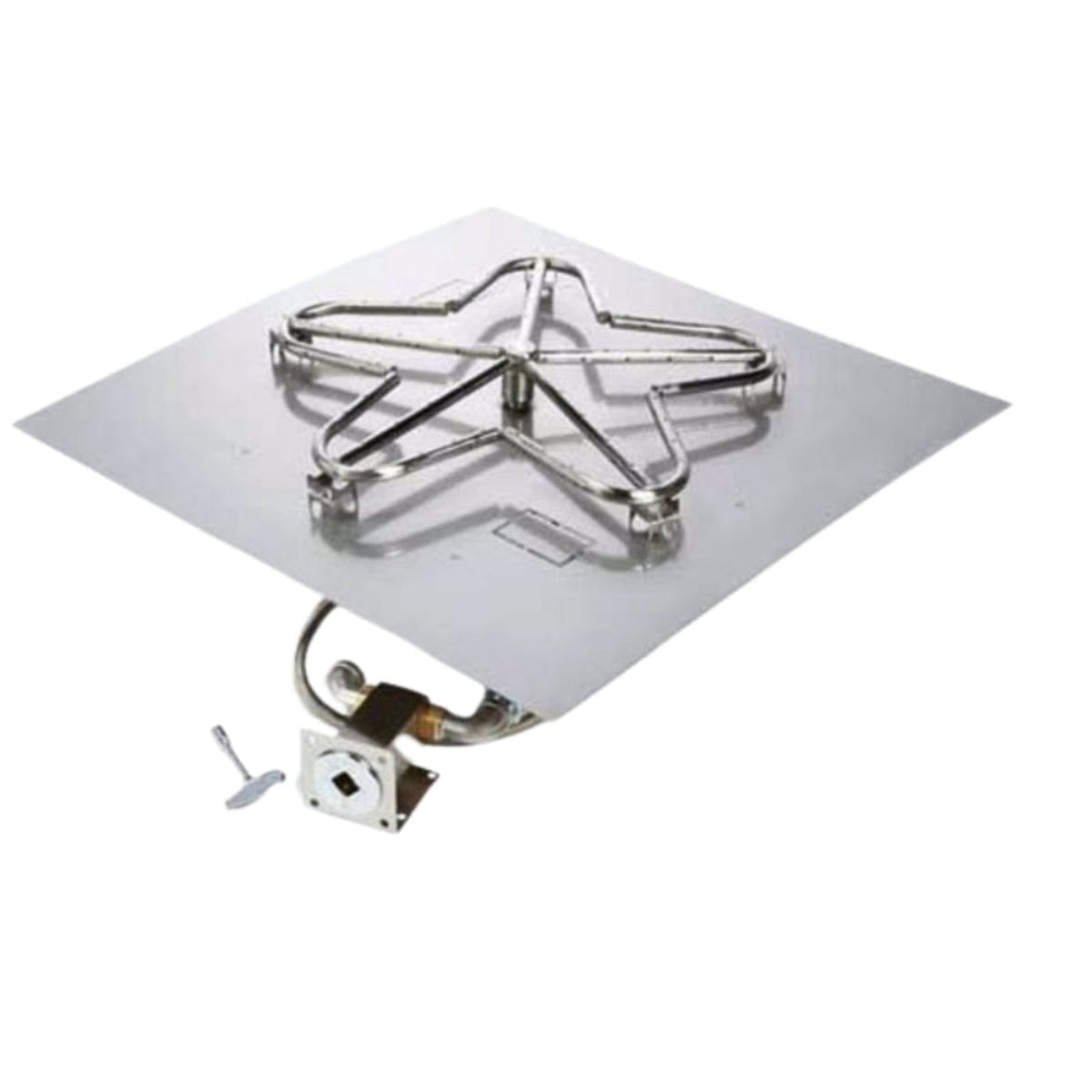 HPC Fire Square Flat Fire Pit Burner Insert - MLFPK18SQ-FLEX-NG