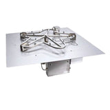 HPC Fire Square Flat Fire Pit Burner Insert - MLFPK18SQ-FLEX-NG