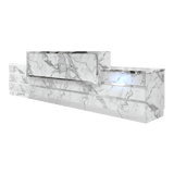 Whale Spa - Gold and Marble Reception Desk Straight