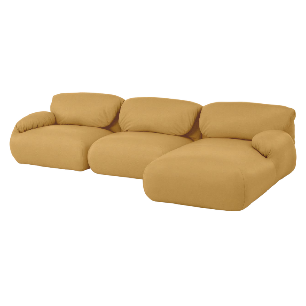 Leather Luva Modular Three Seater Sectional - HER-GLR550RNLNFR1NX19