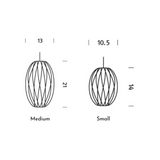 Herman Miller Nelson Cigar Crisscross Bubble Pendant - HER-H762CCM20BNS