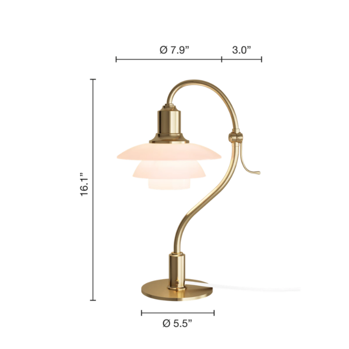 Louis Poulsen PH 2/2 Question Mark Pale Rose Table Lamp - POU-5744909970