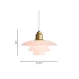Louis Poulsen PH 3½-3 Pale Rose Brass Pendant - POU-5741939794