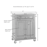 Crosley Compact 31 Inch Stainless Steel Top Kitchen Cart -  KF30022E