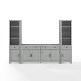 Crosley Tara 3pc Sideboard And Bookcase Set - KF33014