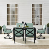 Crosley Kaplan 122 Inch 7pc Outdoor Metal Dining Set - KO60023BZ