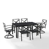 Crosley Kaplan 122 Inch 7pc Outdoor Metal Dining Set - KO60023BZ