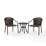 Crosley Palm Harbor 90 Inch 3pc Outdoor Wicker Chair Set - KO70060