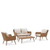 Crosley Landon 4pc Outdoor Conversation Set Oatmeal - KO70300LB