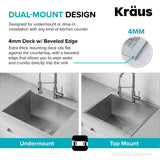 KRAUS 25" Drop-in 16 Gauge Stainless Steel Laundry Utility Sink - KHT301-25L
