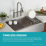 KRAUS Allyn Bridge Faucet with Pull-Down Sprayhead in Spot Free Stainless Steel - KPF-3121SFS
