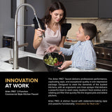 KRAUS Artec Pro 2-Function Commercial Style Pre-Rinse Kitchen Faucet in Brushed Gold - KPF-1603BG