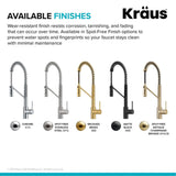 KRAUS Single Handle Kitchen Faucet with Integrated Dispenser for Water Filtration in Spot Free Antique Champagne Bronze -  KFF-1610SFACB
