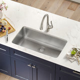 KRAUS Dex 33" Undermount 16 Gauge Stainless Steel Kitchen Sink - KA1US33B