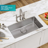KRAUS Dex 33" Undermount 16 Gauge Stainless Steel Kitchen Sink with VersiDrain - KD1US33B